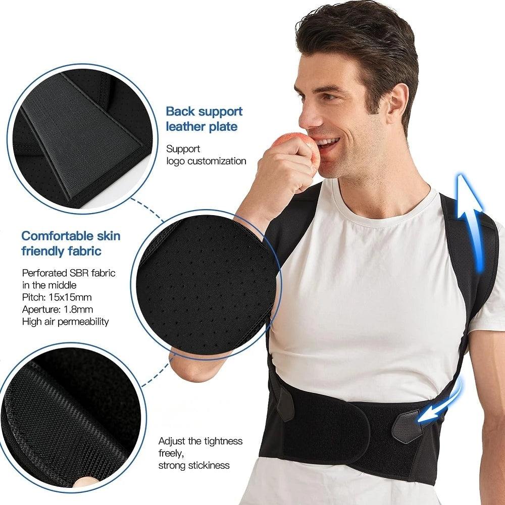 حزام دعم الظهر القابل للتعديل Back Posture Belt– لتحسين وضعية الجسم وتخفيف آلام الظهر