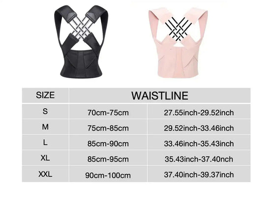 حزام دعم الظهر القابل للتعديل Back Posture Belt– لتحسين وضعية الجسم وتخفيف آلام الظهر